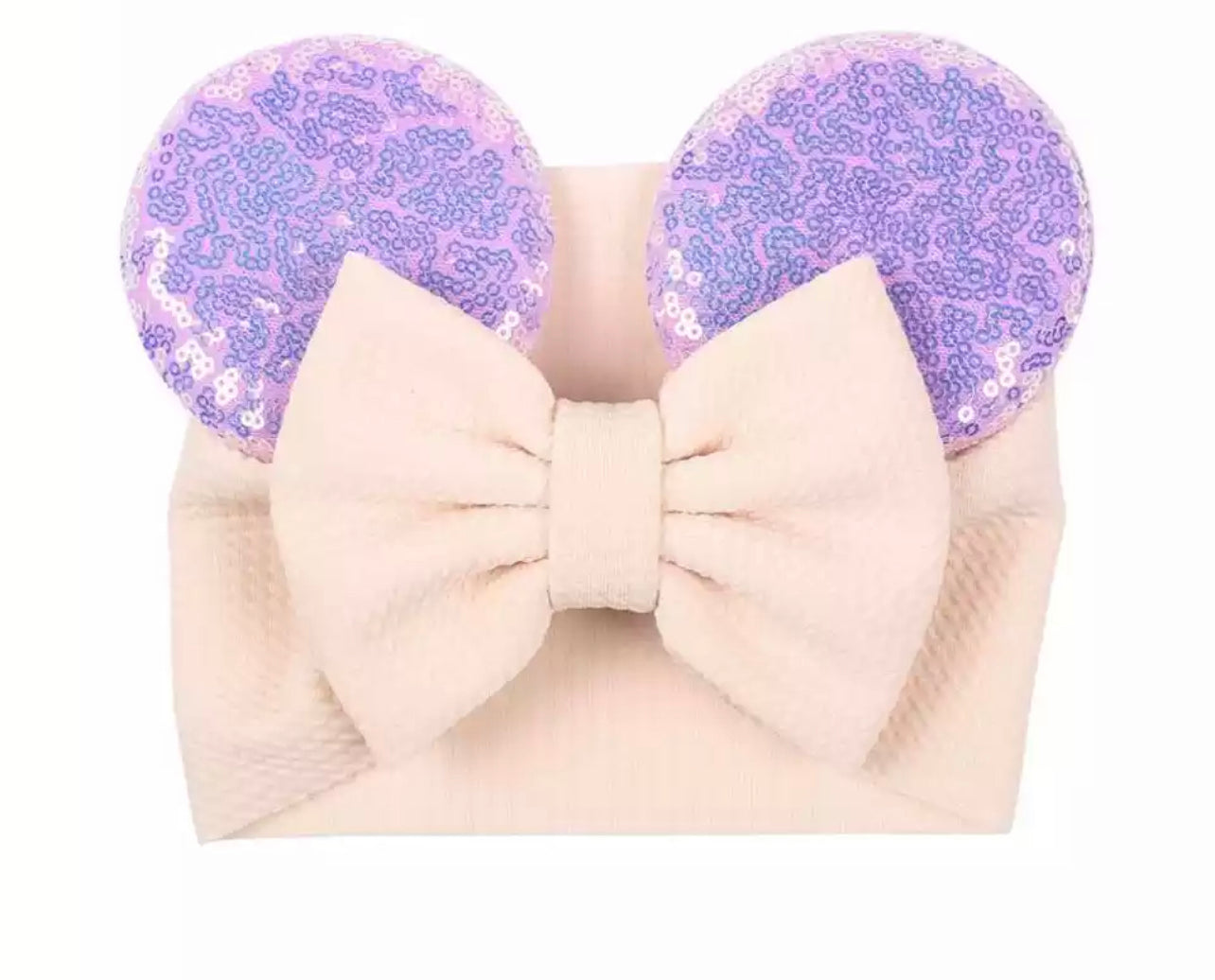 Nude & Purple Minnie Ears – Golden Cradle Boutique